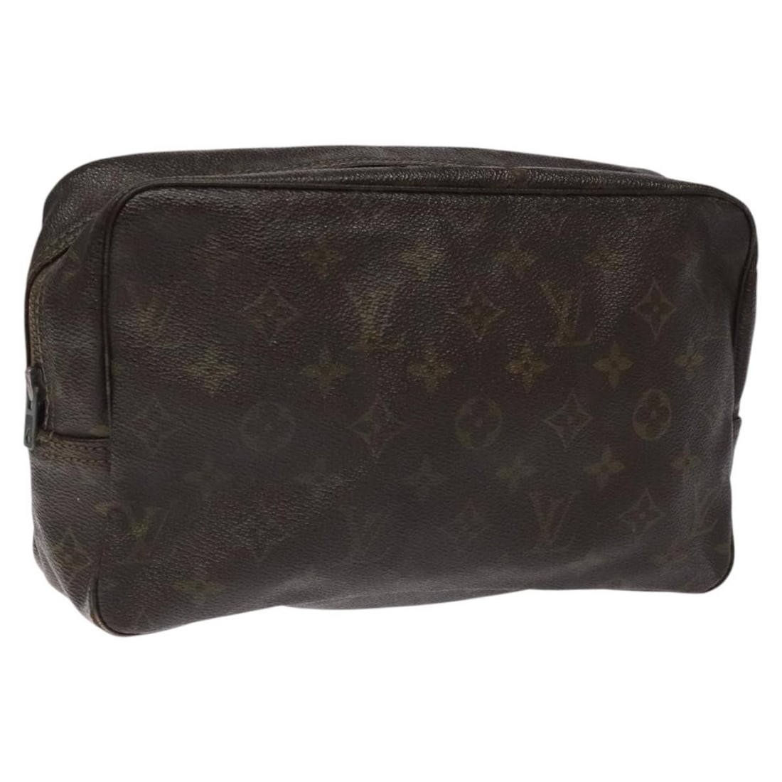 Louis Vuitton M47522 Monogram Canvas Trousse Toilette 28 Clutch: Louis Vuitton M47522 Monogram Canvas Trousse Toilette 28 Clutch Louis Vuitton Monogram Trousse Toilette 28 clutch bag in Monogram Canvas, made in France. This old model features a zipper made by CLAIR