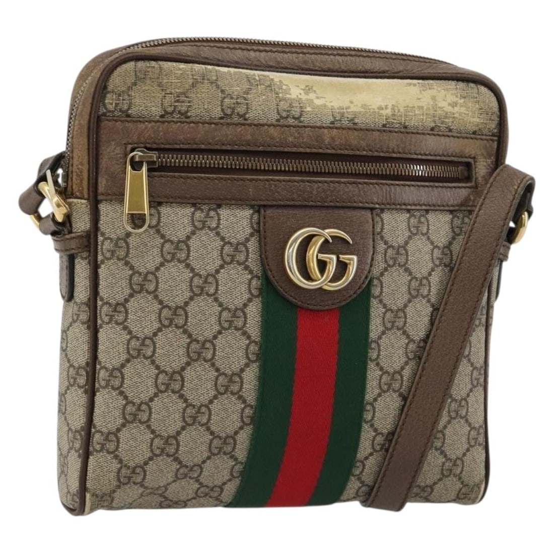 Gucci Sherry Line Beige Gold PVC Shoulder Bag 547926: Gucci Sherry Line Beige Gold PVC Shoulder Bag 547926 This Gucci GG Supreme Web Sherry Line shoulder bag is crafted from beige and gold PVC leather with GG canvas accents. Designed for women, it featur