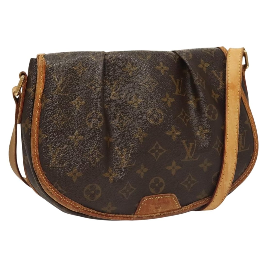 Louis Vuitton Menilmontant PM Monogram Canvas Shoulder Bag M40474: Louis Vuitton Menilmontant PM Monogram Canvas Shoulder Bag M40474 This Louis Vuitton Monogram Menilmontant PM Shoulder Bag is crafted from signature Monogram canvas and was made in France. The bag fea