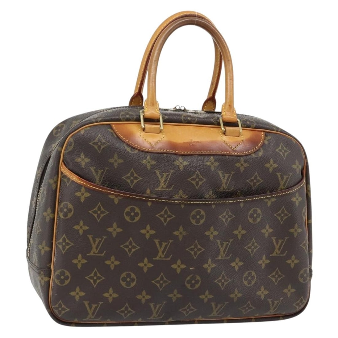 Louis Vuitton M47270 Deauville Monogram Canvas Handbag France: Louis Vuitton M47270 Deauville Monogram Canvas Handbag France This Louis Vuitton Deauville handbag is crafted in Monogram Canvas and presented in the classic Monogram color. Made in France, it feature