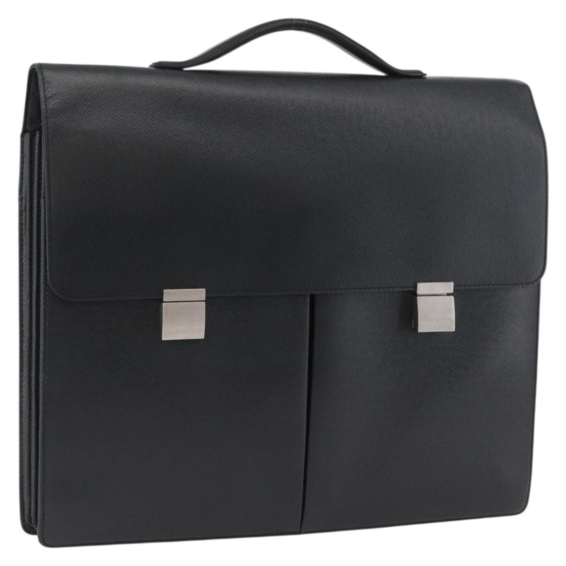Louis Vuitton Taiga Leather Kazan Briefcase in Ardoise M30802: Louis Vuitton Taiga Leather Kazan Briefcase in Ardoise M30802 This is a Louis Vuitton Taiga Serviette Kazan business bag in Ardoise color, crafted from Taiga leather. Designed for women, it features a