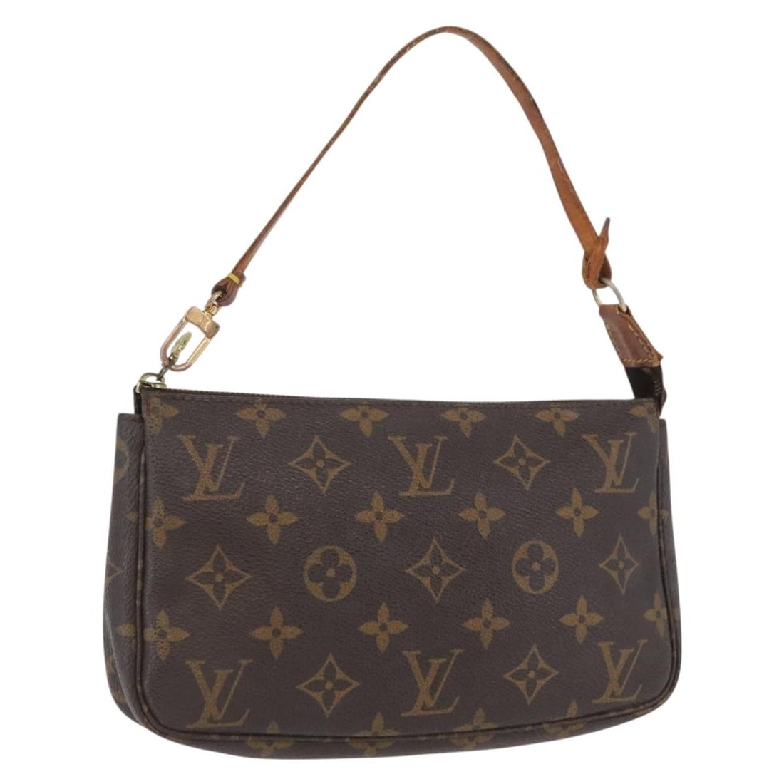 Louis Vuitton M51980 Monogram Canvas Accessory Pouch France: Louis Vuitton M51980 Monogram Canvas Accessory Pouch France Louis Vuitton Monogram Pochette Accessoires pouch in Monogram Canvas, style M51980, made in France. The item is described as heavily used an