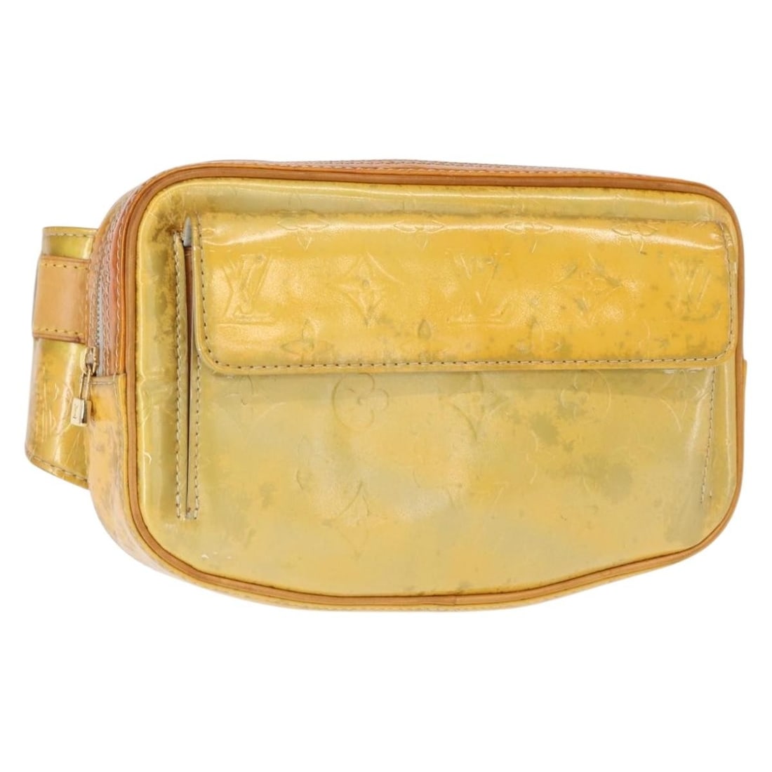 LOUIS VUITTON Monogram Vernis Fulton Waist Bag Gris M91041 Auth (1 of 18)