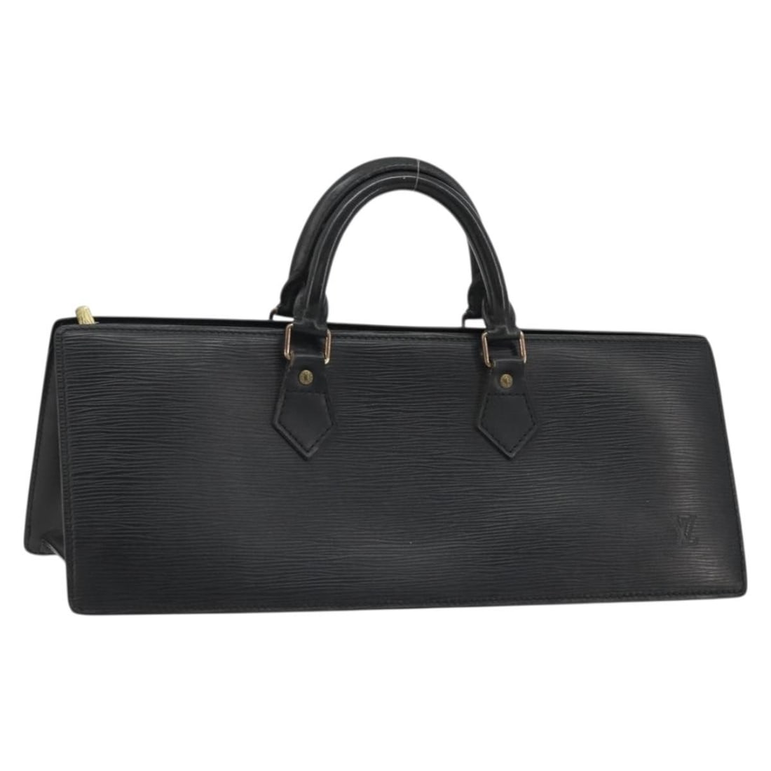 Louis Vuitton M52092 Epi Leather Triangle Handbag Black: Louis Vuitton M52092 Epi Leather Triangle Handbag Black Louis Vuitton Epi Sac Triangle Hand Bag in black Epi leather, made in France. This women's handbag is identified as product no. M52092 and featu