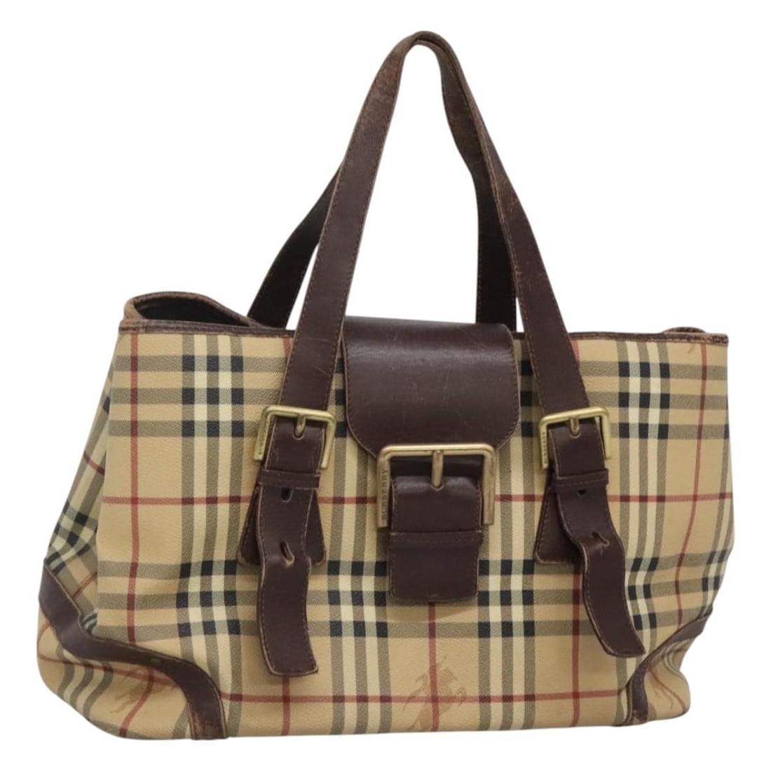 Burberry shoulder bag in beige and gold PVC leather: Burberry shoulder bag in beige and gold PVC leather Burberry shoulder bag in beige and gold PVC leather with the Nova Check design. This women's bag was made in France and includes only the item shown