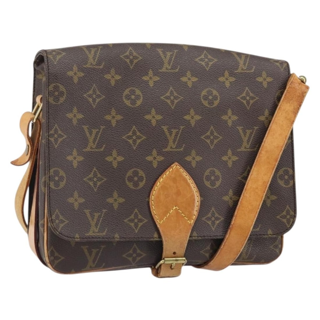 Cartouchiere GM Monogram Canvas Shoulder Bag by Louis Vuitton M51252: Cartouchiere GM Monogram Canvas Shoulder Bag by Louis Vuitton M51252 This is a Louis Vuitton Monogram Cartouchiere GM shoulder bag crafted from signature monogram canvas. The bag features an adjustabl