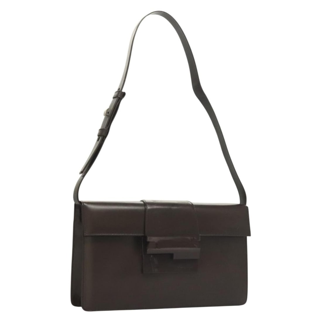 Salvatore Ferragamo Brown Leather Shoulder Bag Italy: Salvatore Ferragamo Brown Leather Shoulder Bag Italy This Salvatore Ferragamo shoulder bag is crafted from brown leather and features a classic, compact design. Made in Italy, it offers an elegant sty