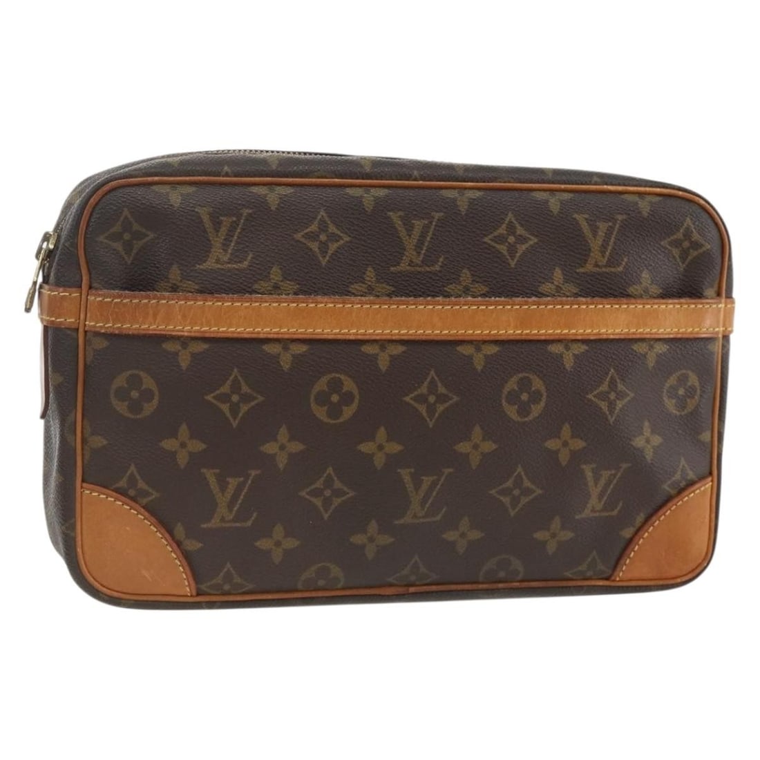Louis Vuitton Compiegne 28 Monogram Canvas Women's Clutch Bag M51845 France: Louis Vuitton Compiegne 28 Monogram Canvas Women's Clutch Bag M51845 France This Louis Vuitton Monogram Compiegne 28 Clutch Bag is crafted from signature monogram canvas and features a classic monogra