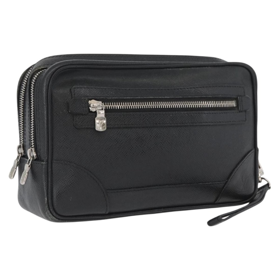 Louis Vuitton M31142 Pavel Taiga Leather Clutch in Ardoise: Louis Vuitton M31142 Pavel Taiga Leather Clutch in Ardoise Louis Vuitton Taiga Pavel clutch bag in Ardoise Taiga leather. This made-in-France bag is offered without the original box or dust bag; only 