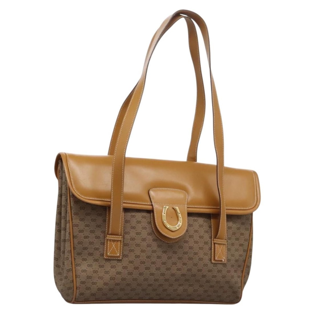 GUCCI 001 115 1199 Micro GG PVC Leather Shoulder Bag Beige Gold: GUCCI 001 115 1199 Micro GG PVC Leather Shoulder Bag Beige Gold Gucci shoulder bag in beige and gold Micro GG Supreme with PVC leather construction. This women's bag is made in Italy and features a cl