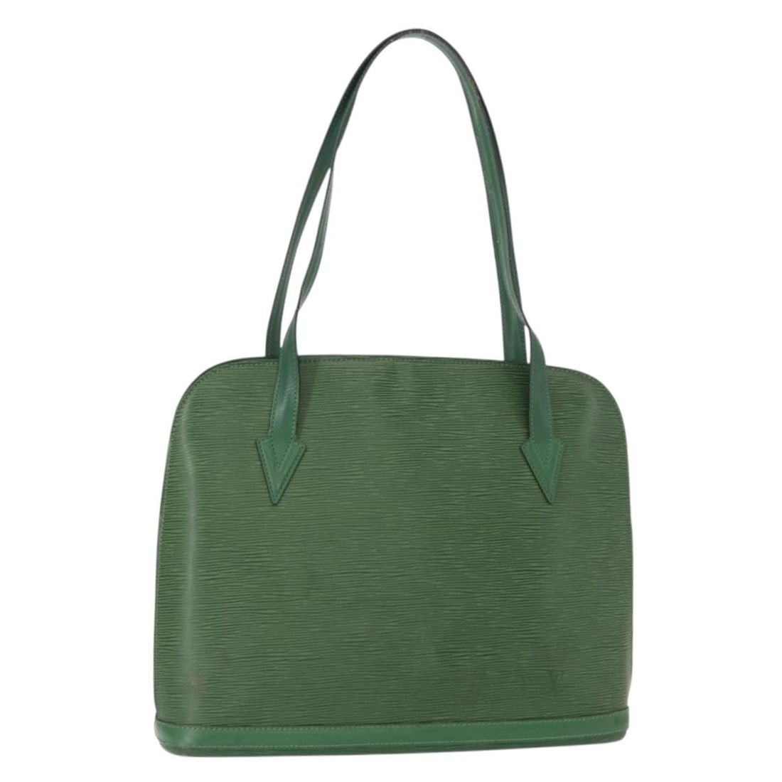 Louis Vuitton Lussac Epi Leather Shoulder Bag Green M52284: Louis Vuitton Lussac Epi Leather Shoulder Bag Green M52284 This Louis Vuitton Epi Lussac shoulder bag is presented in green Epi leather and made in France. It comes as the item shown in the photo only