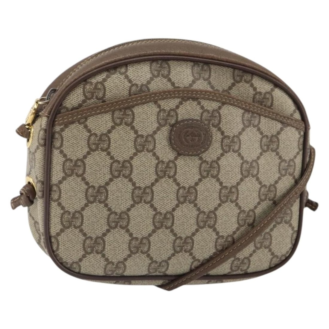 Gucci 116 02 606 GG Supreme PVC Shoulder Bag Beige Gold: Gucci 116 02 606 GG Supreme PVC Shoulder Bag Beige Gold GUCCI shoulder bag from the GG Supreme line, made in Italy from PVC leather and GG canvas in beige and gold. It features a shoulder strap with a