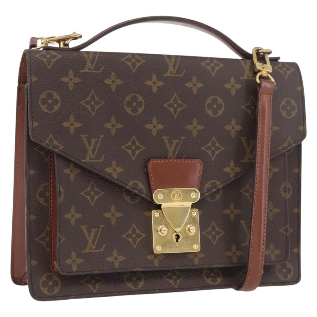 Louis Vuitton Monceau 28 Monogram Canvas Handbag with Shoulder Strap: Louis Vuitton Monceau 28 Monogram Canvas Handbag with Shoulder Strap Louis Vuitton Monceau 28 handbag in Monogram canvas, made in France. This women's bag includes a shoulder strap. Condition is heavi
