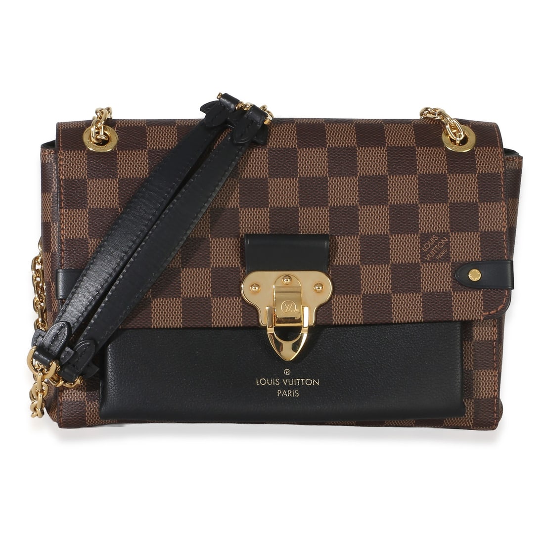 Louis Vuitton Vavin PM Damier Ebene Crossbody Bag: Louis Vuitton Vavin PM Damier Ebene Crossbody Bag This Louis Vuitton Black Damier Ebene Canvas Vavin PM is a versatile and stylish bag crafted from brown coated canvas with a signature Damier Ebene pa