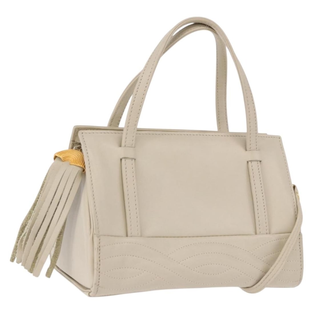 Fendi Beige Leather 2way Handbag with Shoulder Strap Gold Tone: Fendi Beige Leather 2way Handbag with Shoulder Strap Gold Tone Fendi 2way handbag in beige and gold leather, made in Italy. It comes with a shoulder strap and features a hand bag style with the listed