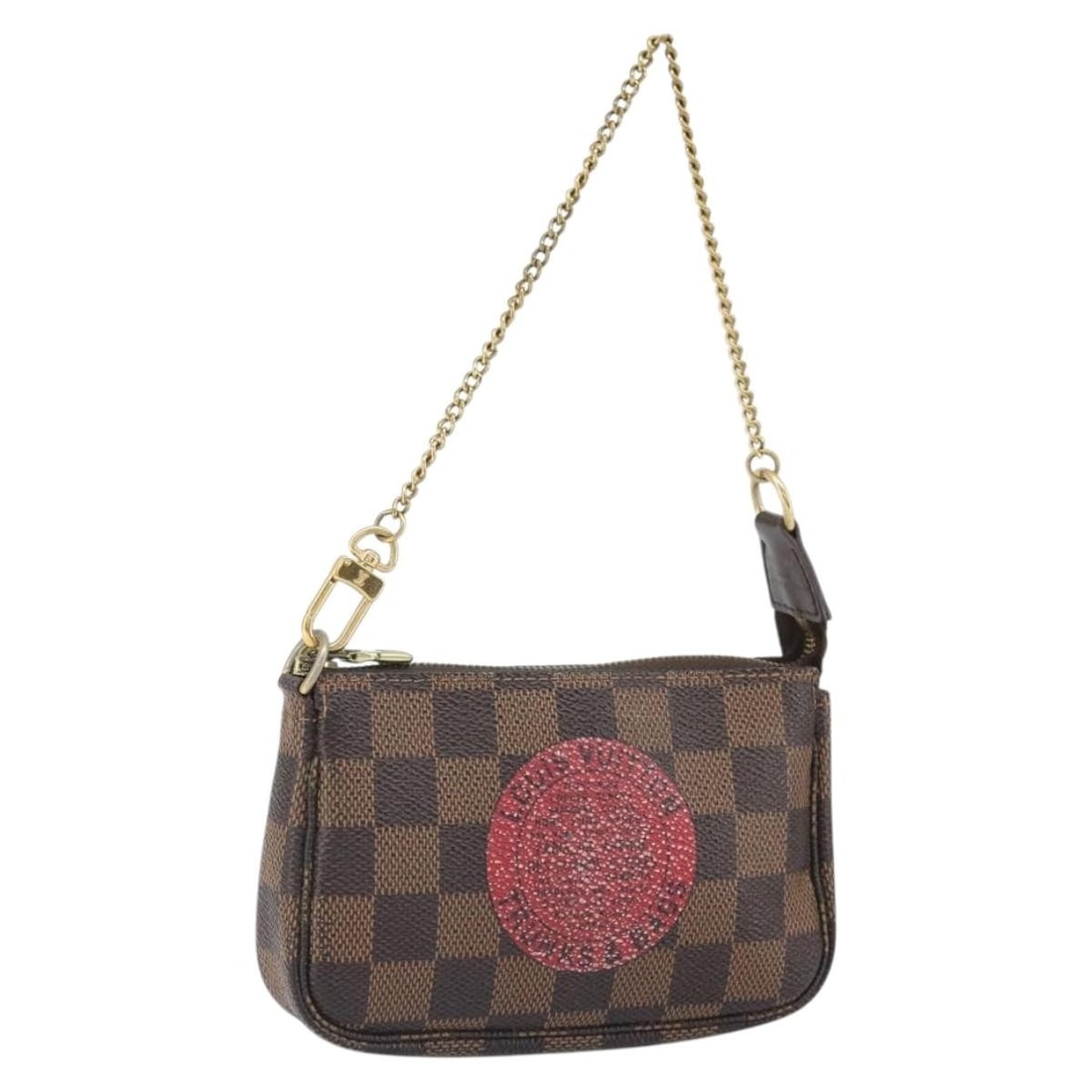 Damier Ebene Canvas Mini Pochette Pouch Louis Vuitton N58011: Damier Ebene Canvas Mini Pochette Pouch Louis Vuitton N58011 This Louis Vuitton Damier Ebene Mini Pochette pouch is crafted from the signature Damier Ebene canvas. The pouch features a compact design 