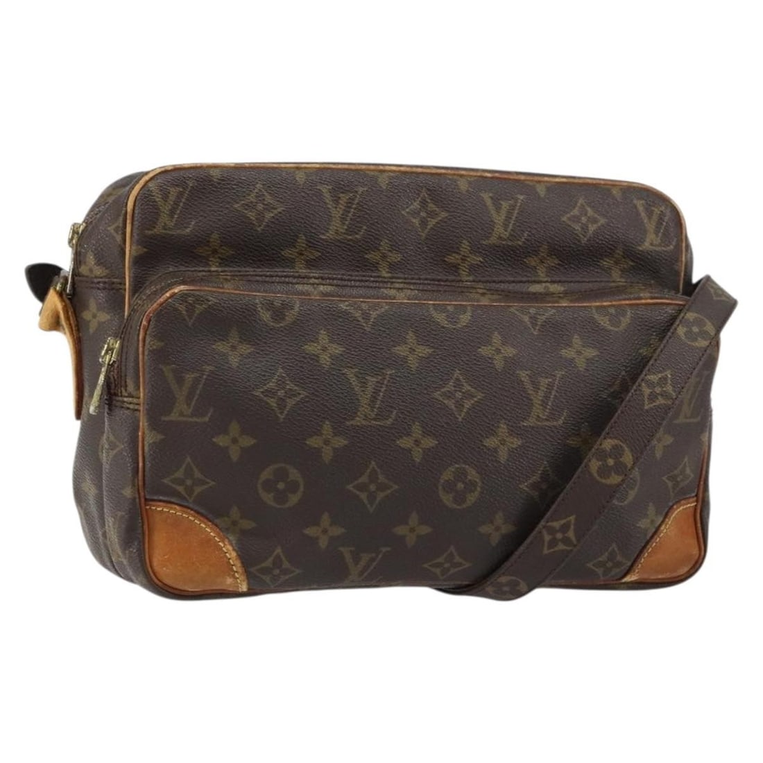 Louis Vuitton Nile Monogram Canvas Shoulder Bag M45244 France: Louis Vuitton Nile Monogram Canvas Shoulder Bag M45244 France Louis Vuitton Monogram Nile Shoulder Bag in Monogram Canvas, made in France. This shoulder bag features the Monogram color/pattern and com