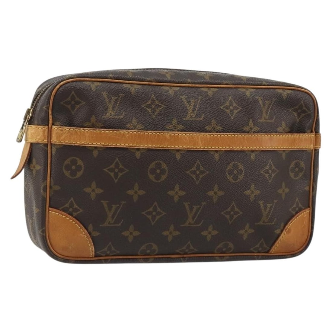 Louis Vuitton M51845 Compiegne 28 Monogram Canvas Clutch: Louis Vuitton M51845 Compiegne 28 Monogram Canvas Clutch Louis Vuitton Compiegne 28 clutch bag in Monogram Canvas with the classic Monogram pattern. Made in France, this bag is identified by product n