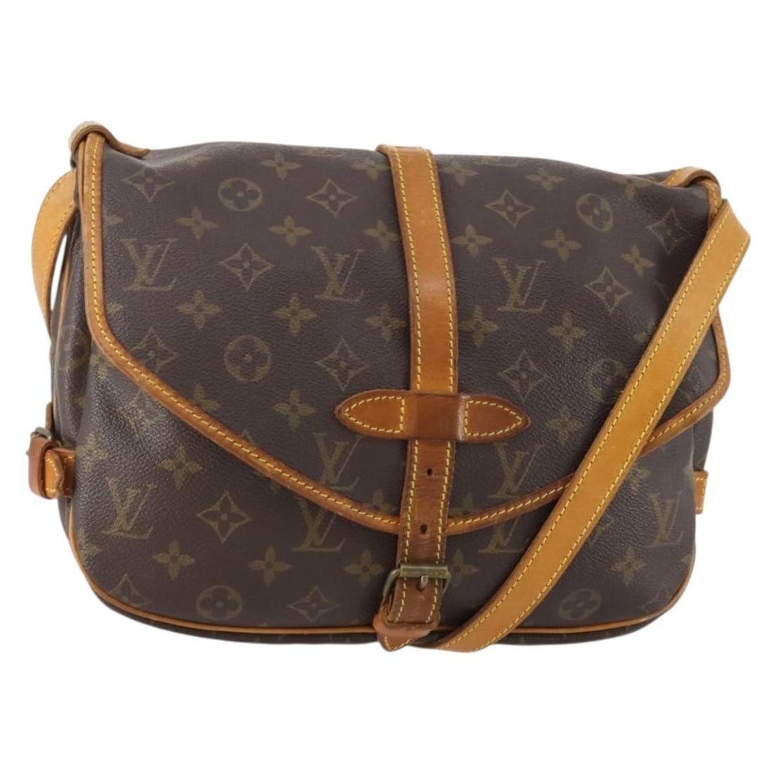 Louis Vuitton M42256 Saumur 30 Monogram Canvas Shoulder Bag: Louis Vuitton M42256 Saumur 30 Monogram Canvas Shoulder Bag Louis Vuitton Monogram Saumur 30 shoulder bag in Monogram Canvas, made in France. The bag features the Monogram colorway and comes in a shou