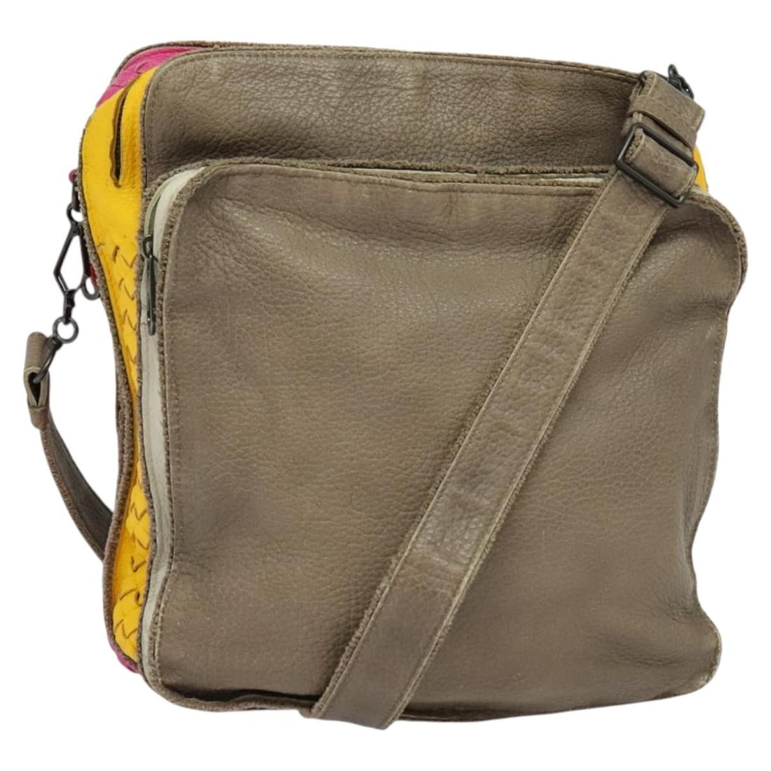 Bottega Veneta Intrecciato Multicolor Leather Shoulder Bag Italy: Bottega Veneta Intrecciato Multicolor Leather Shoulder Bag Italy Bottega Veneta Intrecciato shoulder bag in multicolor leather, made in Italy. The bag has a shoulder strap with an approximate drop of 