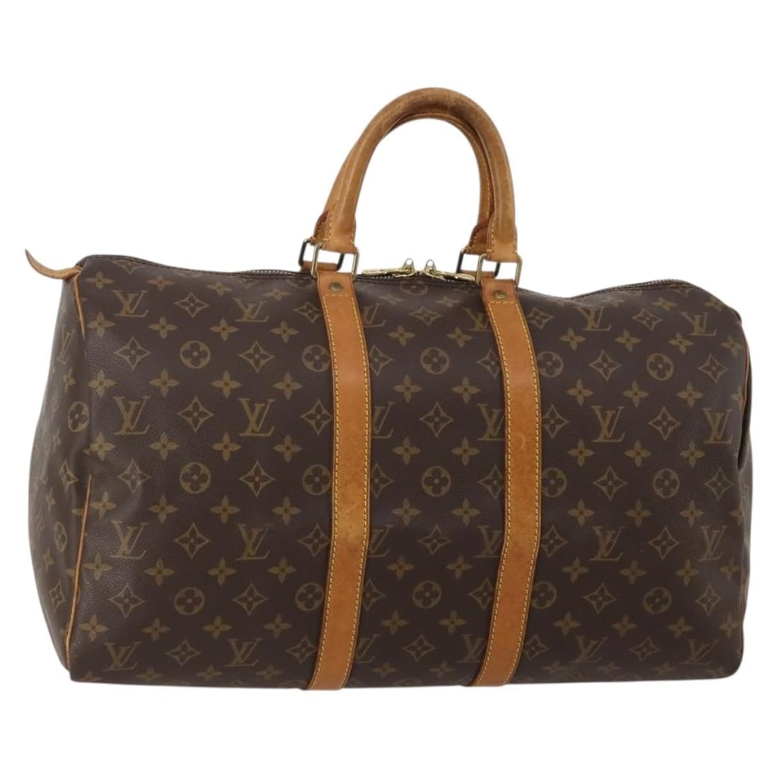 Louis Vuitton M41428 Keepall 45 Monogram Canvas Boston Bag: Louis Vuitton M41428 Keepall 45 Monogram Canvas Boston Bag Louis Vuitton Keepall 45 Boston Bag in Monogram Canvas, made in France. The bag is presented in Monogram color and comes with the item shown 