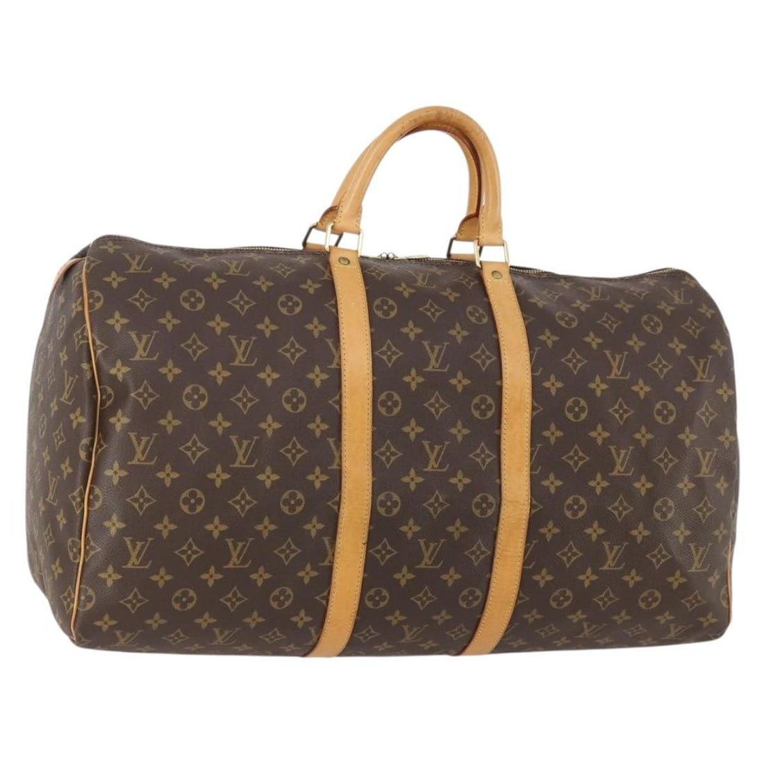 Louis Vuitton M41424 Keepall 55 Monogram Canvas Travel Boston Bag: Louis Vuitton M41424 Keepall 55 Monogram Canvas Travel Boston Bag Louis Vuitton Keepall 55 Boston bag in Monogram Canvas, made in France. The bag features the classic Monogram color and comes with pro