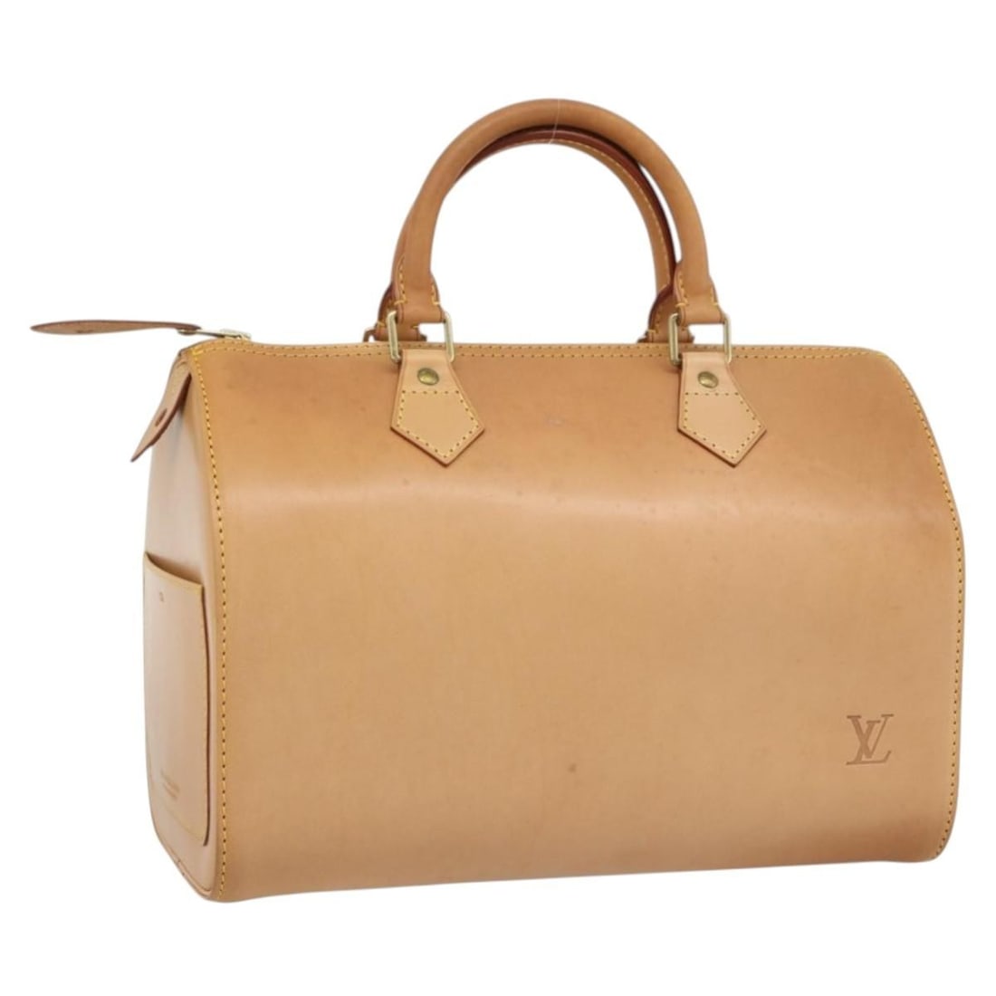 Louis Vuitton M85392 Speedy 30 Beige Nomade Leather Handbag: Louis Vuitton M85392 Speedy 30 Beige Nomade Leather Handbag Louis Vuitton Speedy 30 hand bag in beige Nomade leather, made in France. It comes with a dust bag and is identified by product no. M85392. 