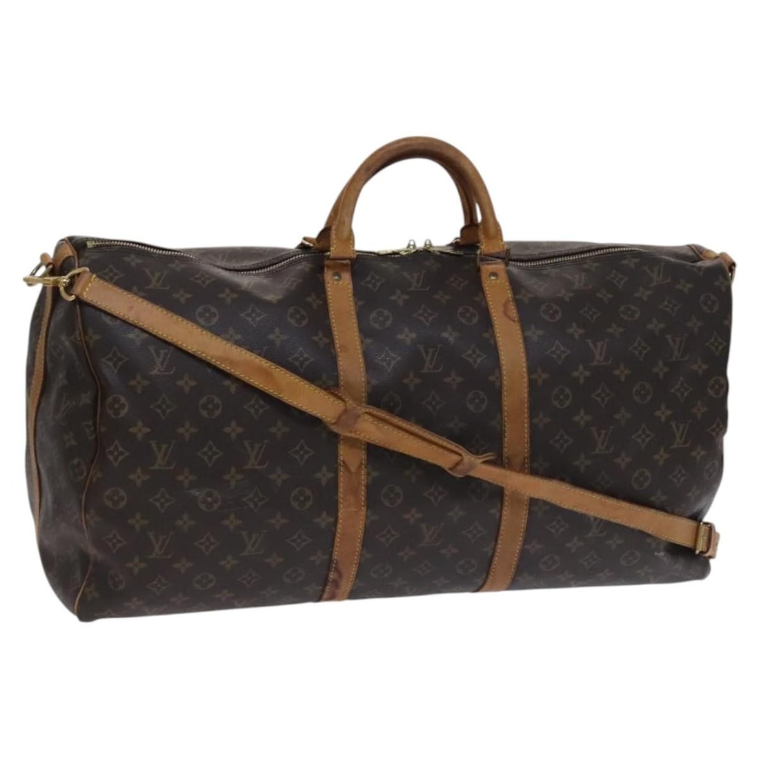 Louis Vuitton M41412 Keepall Bandouliere 60 Monogram Canvas Boston Bag: Louis Vuitton M41412 Keepall Bandouliere 60 Monogram Canvas Boston Bag Louis Vuitton Keepall Bandouliere 60 Boston bag in Monogram Canvas, made in France. It comes with a shoulder strap and is identif
