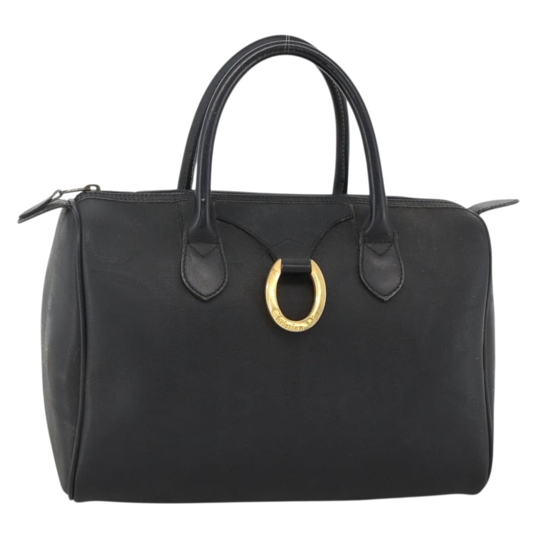Christian Dior Trotter Canvas Handbag Black Gold France: Christian Dior Trotter Canvas Handbag Black Gold France Christian Dior handbag in black and gold Trotter Canvas, made in France. The bag measures approximately W30 cm x H18 cm x D15 cm, with a handle 
