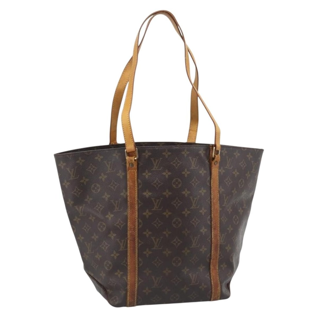 Louis Vuitton M51108 Monogram Canvas Tote Shopping Bag: Louis Vuitton M51108 Monogram Canvas Tote Shopping Bag Louis Vuitton Sac Shopping tote bag in Monogram canvas, made in France. This women's tote features a classic monogram exterior and an open, spaci