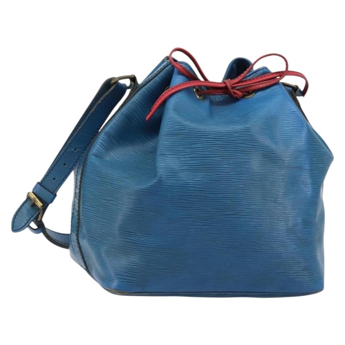 Louis Vuitton Petit Noe Epi Leather Shoulder Bag Castilian Red Blue: Louis Vuitton Petit Noe Epi Leather Shoulder Bag Castilian Red Blue Louis Vuitton Epi Bicolor Petit Noe shoulder bag in Castilian Red and Blue, crafted from Epi leather. This bag is presented in a hea