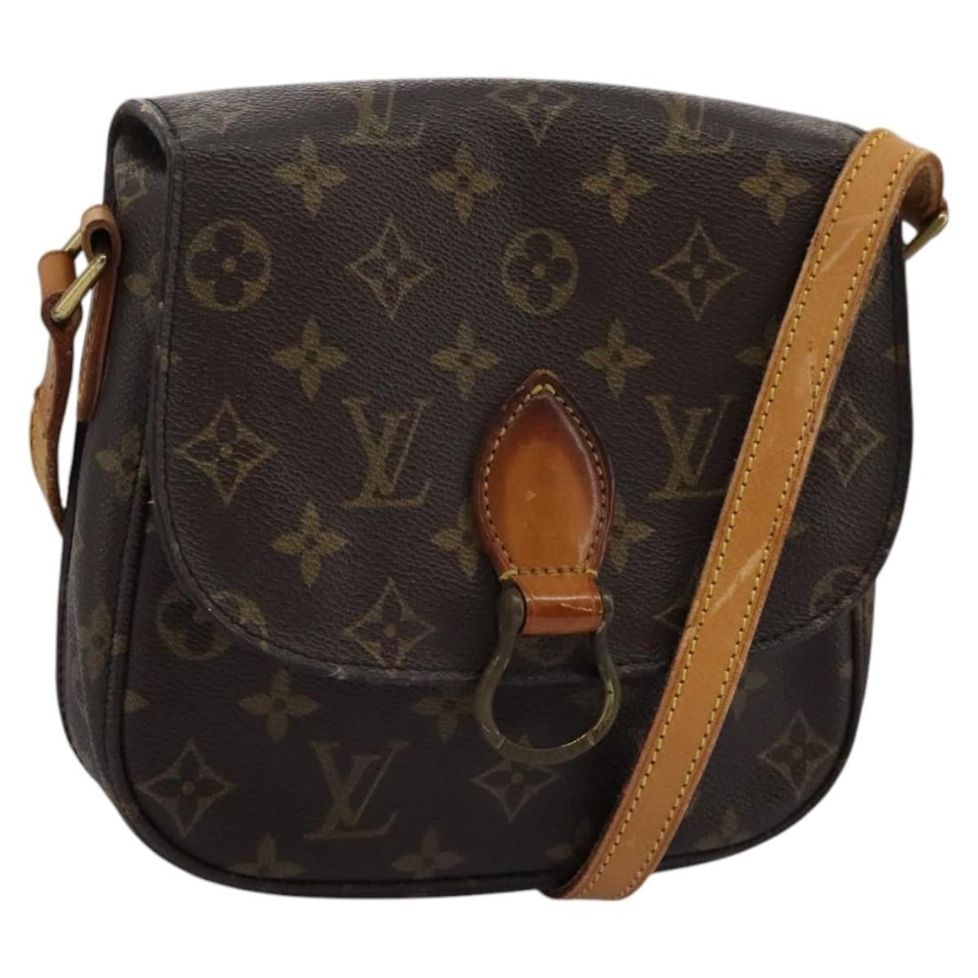Monogram Canvas Saint Cloud MM Shoulder Bag by Louis Vuitton M51243: Monogram Canvas Saint Cloud MM Shoulder Bag by Louis Vuitton M51243 This is a Louis Vuitton Monogram Saint Cloud MM shoulder bag crafted from monogram canvas. The bag is designed for women and feature