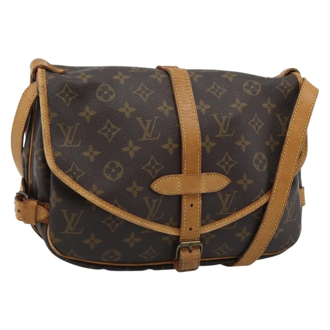 Louis Vuitton M42256 Saumur 30 Monogram Canvas Shoulder Bag: Louis Vuitton M42256 Saumur 30 Monogram Canvas Shoulder Bag Louis Vuitton Saumur 30 shoulder bag in Monogram Canvas, made in France. It features the Monogram color and comes with the item shown in the