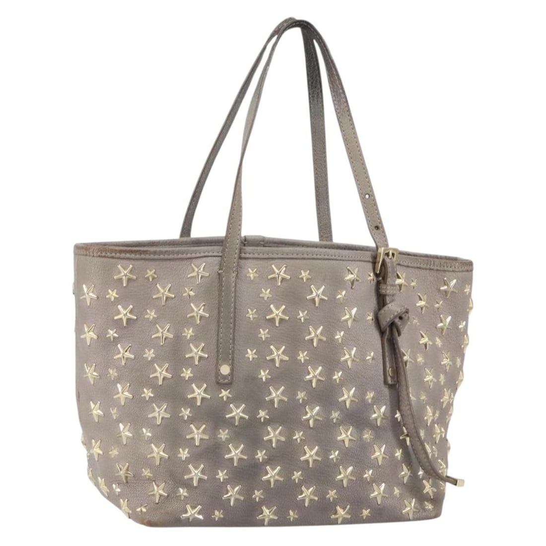 Silver and Gold Leather Sasha S Tote by Jimmy Choo Italy: Silver and Gold Leather Sasha S Tote by Jimmy Choo Italy This Jimmy Choo Sasha S tote bag features a silver and gold leather exterior with dual top handles. Crafted in Italy, the bag is designed in a 