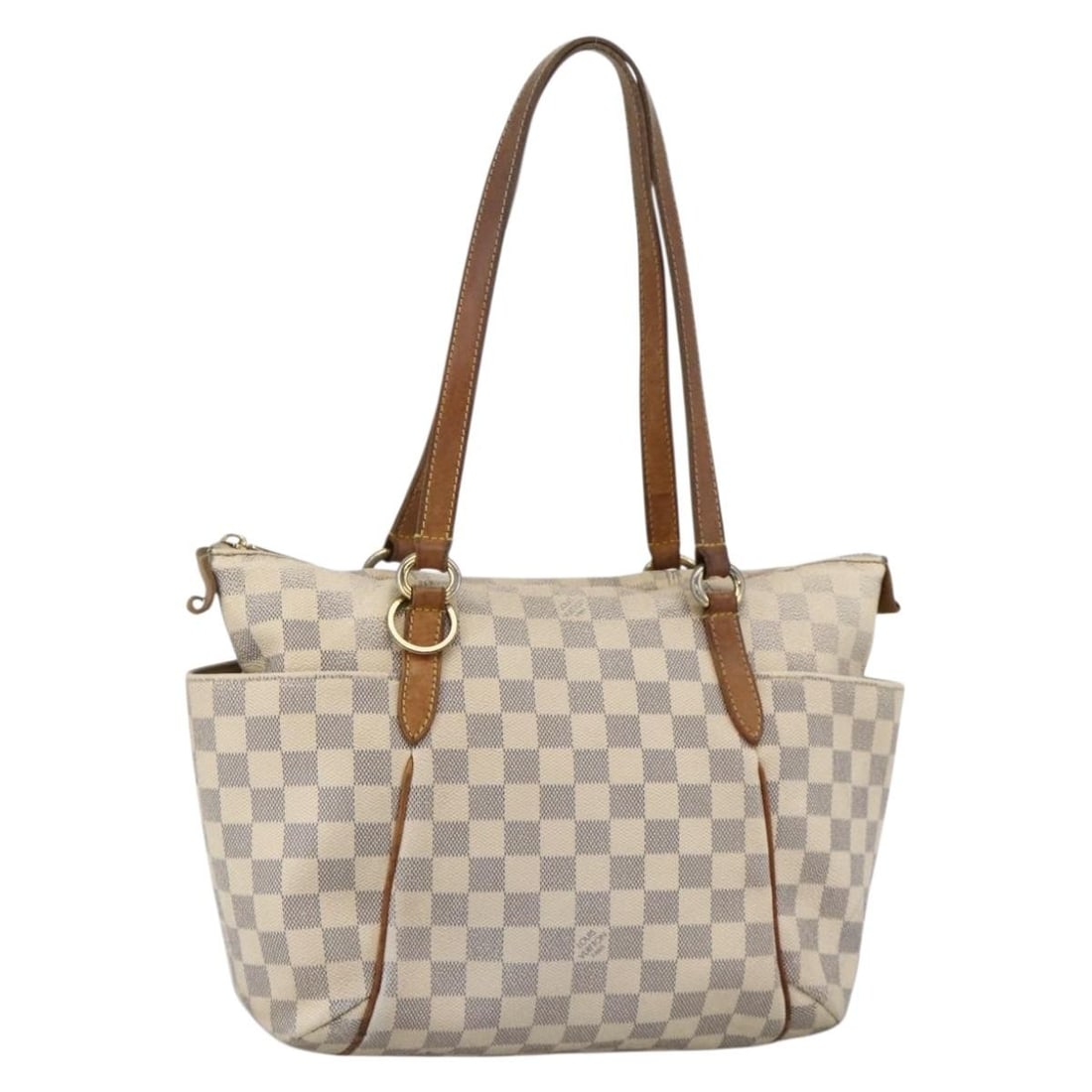 Damier Azur Canvas Totally PM Tote by Louis Vuitton N41280: Damier Azur Canvas Totally PM Tote by Louis Vuitton N41280 This Louis Vuitton Damier Azur Totally PM Tote Bag features the iconic Damier Azur canvas in a classic tote silhouette. The bag is designed f
