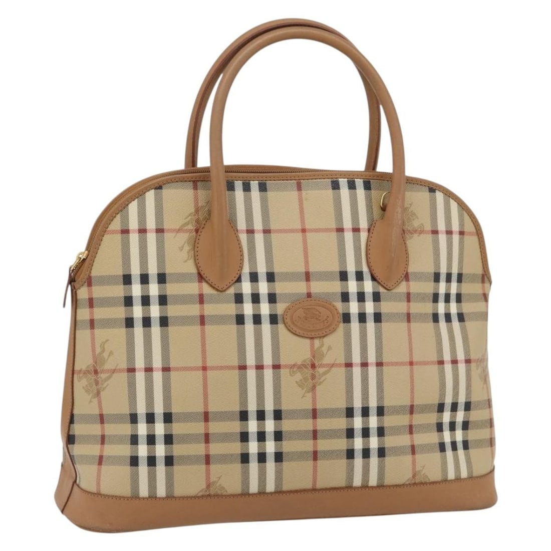Burberrys Nova Check PVC Beige Gold Handbag Italy: Burberrys Nova Check PVC Beige Gold Handbag Italy This Burberrys Nova Check hand bag features the iconic check pattern in beige and gold tones. Crafted from PVC leather, it is designed for women and m