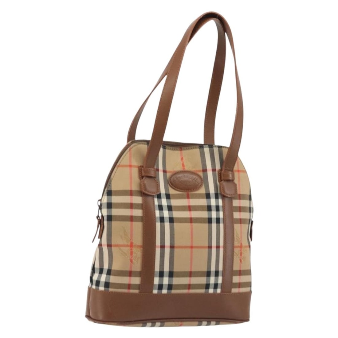 Burberrys beige brown canvas shoulder bag Nova Check: Burberrys beige brown canvas shoulder bag Nova Check A Burberrys shoulder bag in beige and brown Nova Check canvas. It features a shoulder bag style with approximate dimensions of W26 cm x H27 cm x D7