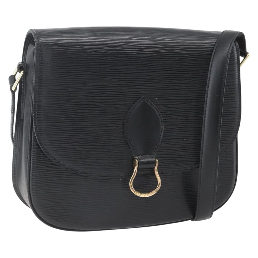 Louis Vuitton Epi Leather Saint Cloud GM Black Shoulder Bag M52192: Louis Vuitton Epi Leather Saint Cloud GM Black Shoulder Bag M52192 This Louis Vuitton Epi Saint Cloud GM shoulder bag features a black Epi leather exterior and an adjustable shoulder strap. The bag is