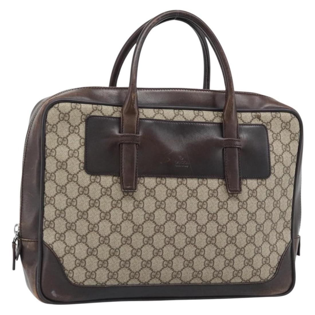 Gucci 101666 GG Supreme PVC Leather Tote in Beige: Gucci 101666 GG Supreme PVC Leather Tote in Beige Gucci GG Supreme tote bag in beige PVC leather/GG canvas. Made in Italy, this bag measures approximately W37 cm x H26 cm x D7 cm (W14.6 x H10.2 x D2.8