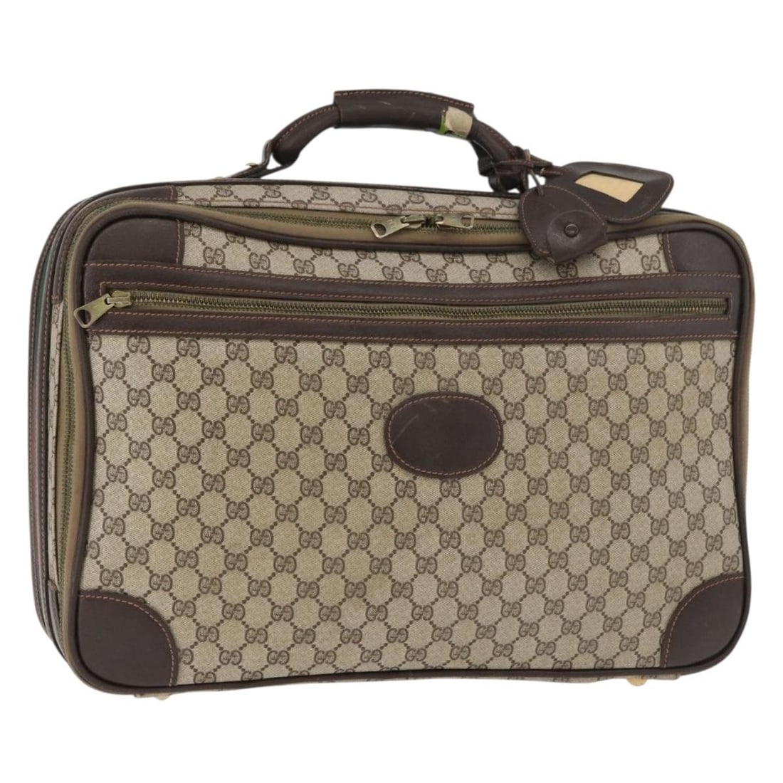 Gucci Sherry Line GG Supreme PVC Trunk Beige Red Gold: Gucci Sherry Line GG Supreme PVC Trunk Beige Red Gold A Gucci GG Supreme Web Sherry Line Trunk in beige, gold, and red. This trunk-style piece is made from PVC leather and GG canvas, and comes with a 