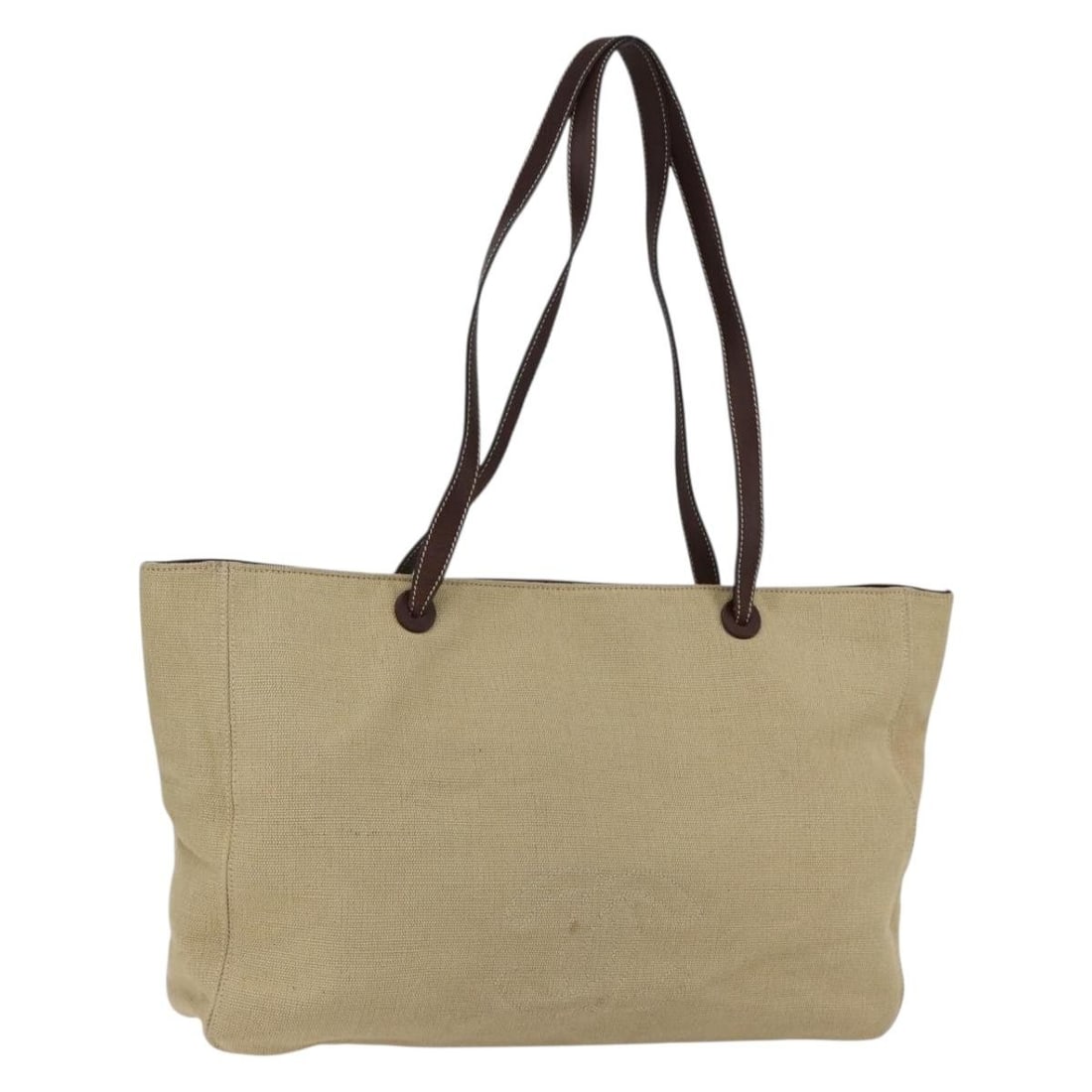 Chanel Beige Gold Canvas Tote Bag Made in Italy: Chanel Beige Gold Canvas Tote Bag Made in Italy Beige and gold CHANEL tote bag in canvas, made in Italy. The bag measures approximately 47 cm wide, 30 cm high, and 12 cm deep, with a handle drop of ap