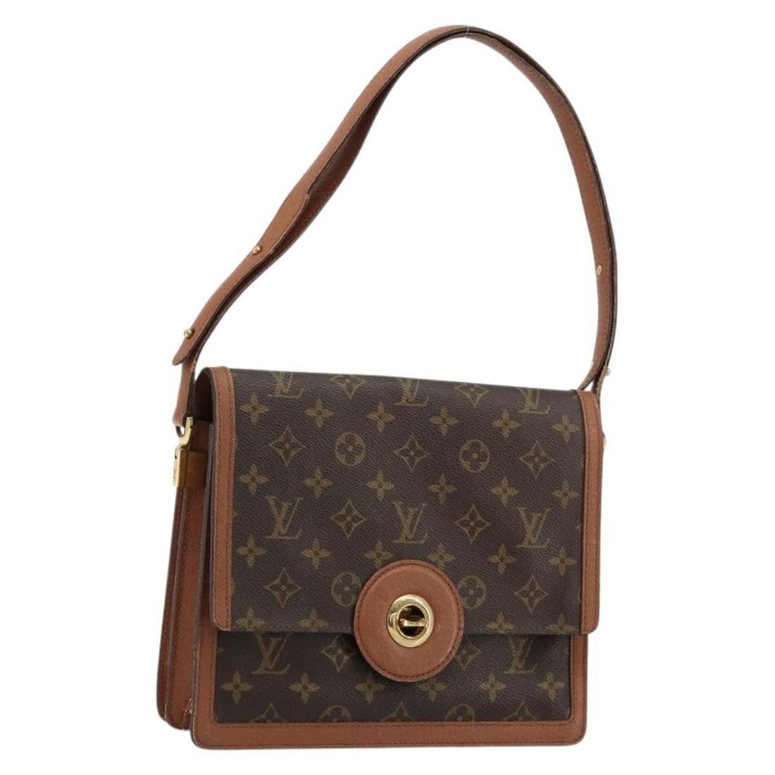 Louis Vuitton M51372 Raspail Monogram Canvas Shoulder Bag: Louis Vuitton M51372 Raspail Monogram Canvas Shoulder Bag Louis Vuitton Raspail shoulder bag in Monogram canvas, made in France. This women's bag features an adjustable shoulder strap and a compact si