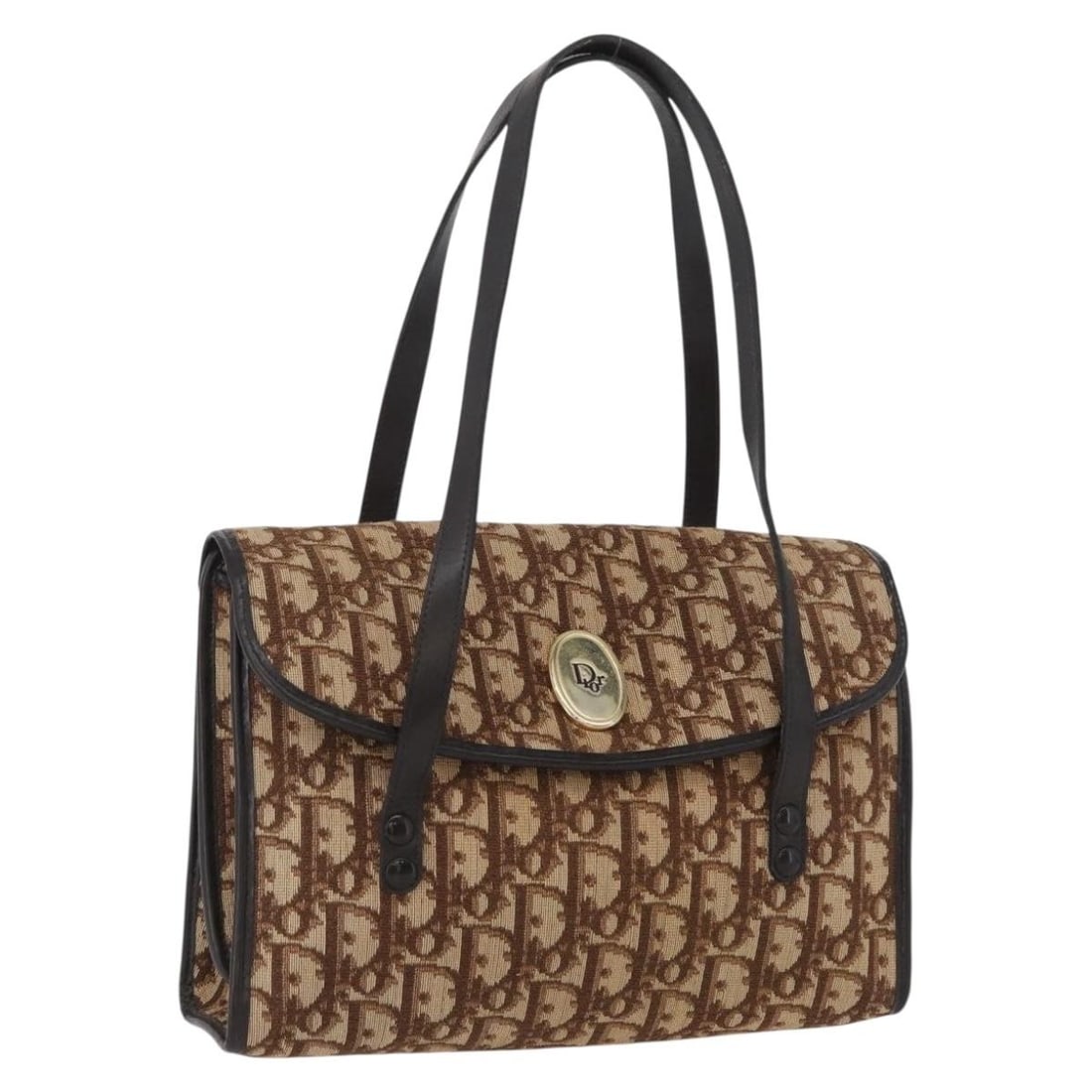 Christian Dior Trotter Canvas Handbag Beige Gold France: Christian Dior Trotter Canvas Handbag Beige Gold France Christian Dior hand bag in beige and gold Trotter Canvas, made in France. The item is described as heavily used and shows visible wear, includin
