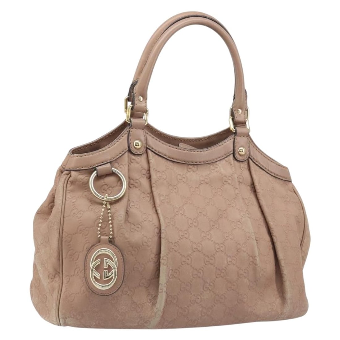 Gucci 211944 Sookie GG Canvas Leather Handbag Gold Pink: Gucci 211944 Sookie GG Canvas Leather Handbag Gold Pink Gucci Sookie Guccissima handbag in GG canvas and leather with a gold and pink colorway. Made in Italy, this women's handbag is identified by pro