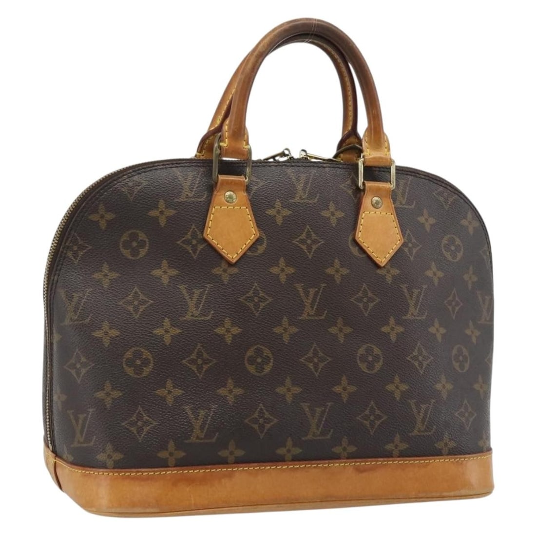 Louis Vuitton Alma M51130 Monogram Canvas Handbag France: Louis Vuitton Alma M51130 Monogram Canvas Handbag France Louis Vuitton Monogram Alma handbag in Monogram Canvas, made in France. The bag is identified by product no. M51130 and serial no. BA1001. It i