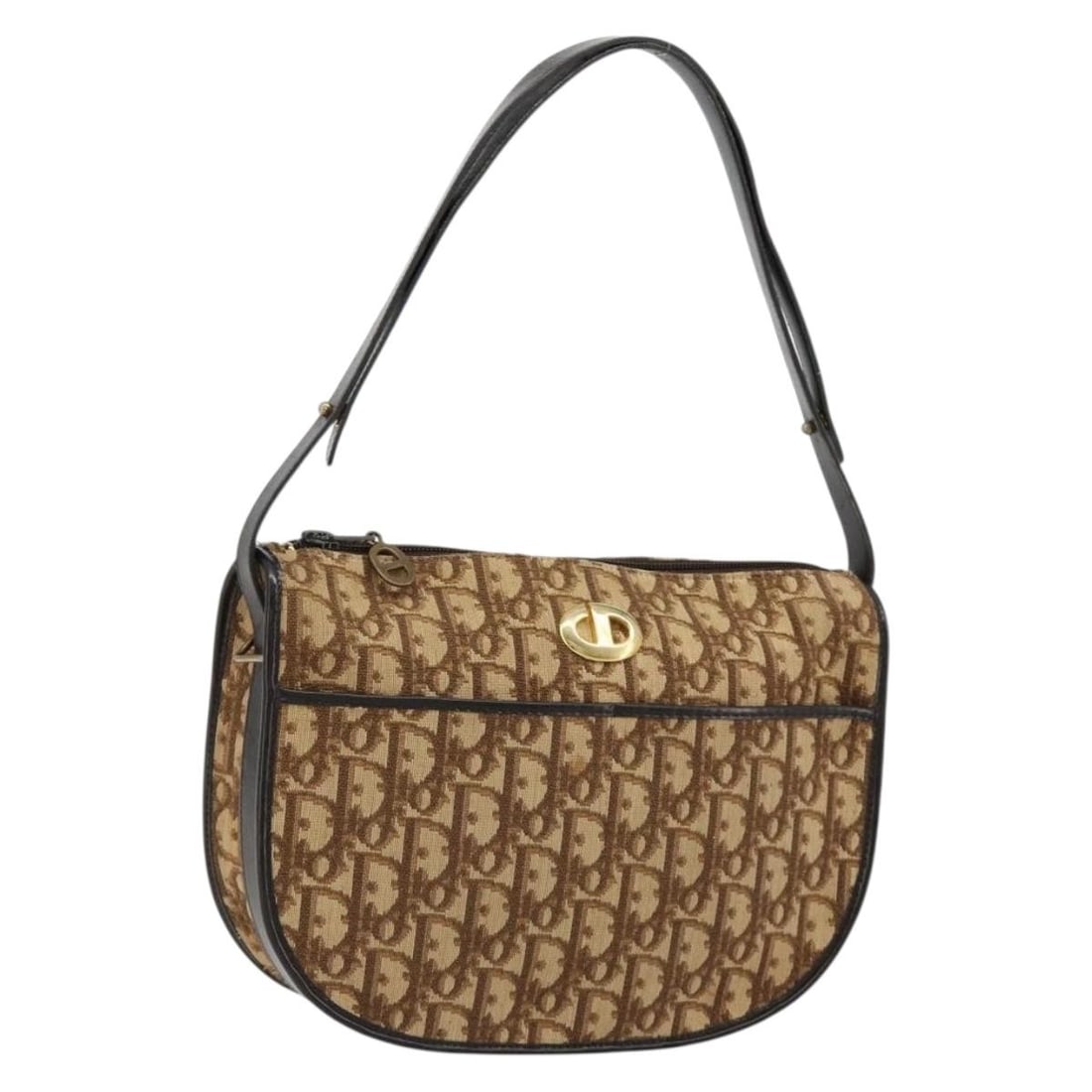 Christian Dior Beige Gold Trotter Canvas Shoulder Bag: Christian Dior Beige Gold Trotter Canvas Shoulder Bag Christian Dior shoulder bag in beige and gold Trotter canvas. This women's bag is made in France and includes an adjustable shoulder strap. Please