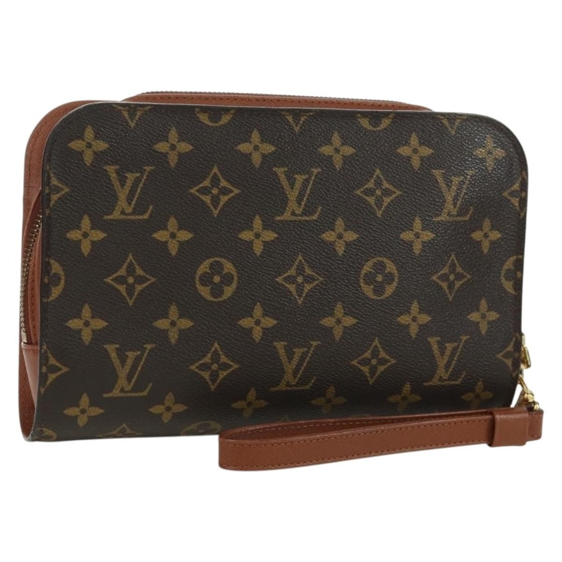 Louis Vuitton Orsay Monogram Canvas Clutch M51790 France: Louis Vuitton Orsay Monogram Canvas Clutch M51790 France Louis Vuitton Monogram Orsay Clutch Bag in Monogram Canvas, made in France. This women's clutch bag measures approximately 24 x 16 x 5 cm (9.4 