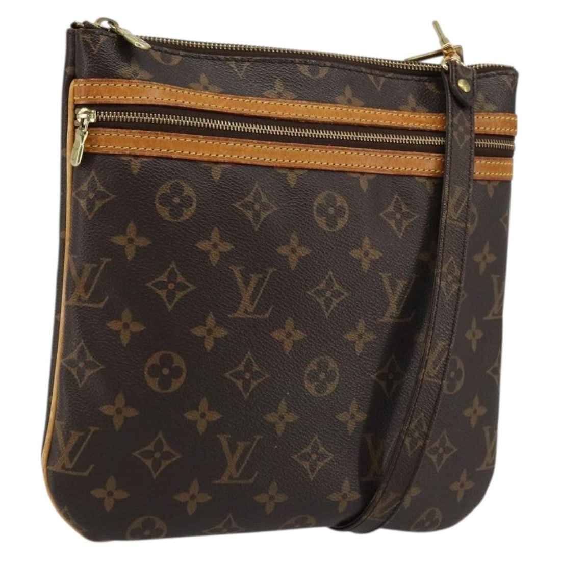Louis Vuitton Bosphore Monogram Canvas Shoulder Bag M40044: Louis Vuitton Bosphore Monogram Canvas Shoulder Bag M40044 This is a Louis Vuitton Monogram Pochette Bosphore Shoulder Bag, crafted from signature monogram canvas. The bag features a shoulder strap wi