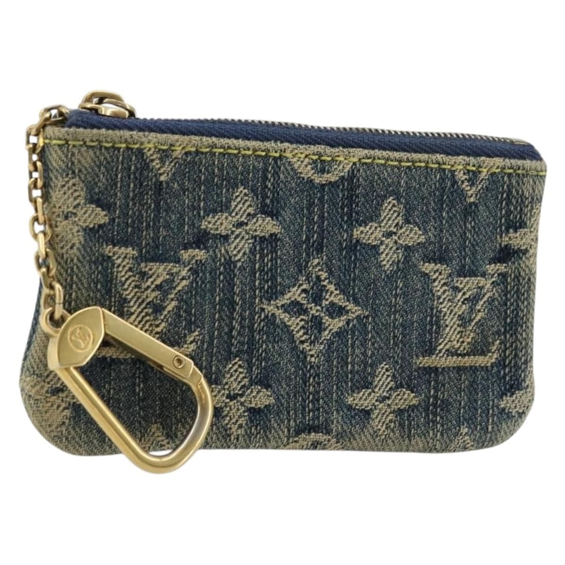 Louis Vuitton M95343 Monogram Denim Coin Purse Blue: Louis Vuitton M95343 Monogram Denim Coin Purse Blue Louis Vuitton Monogram Denim Pochette Cles coin purse in blue Monogram Denim Canvas. Made in Spain, this piece is identified by product number M9534