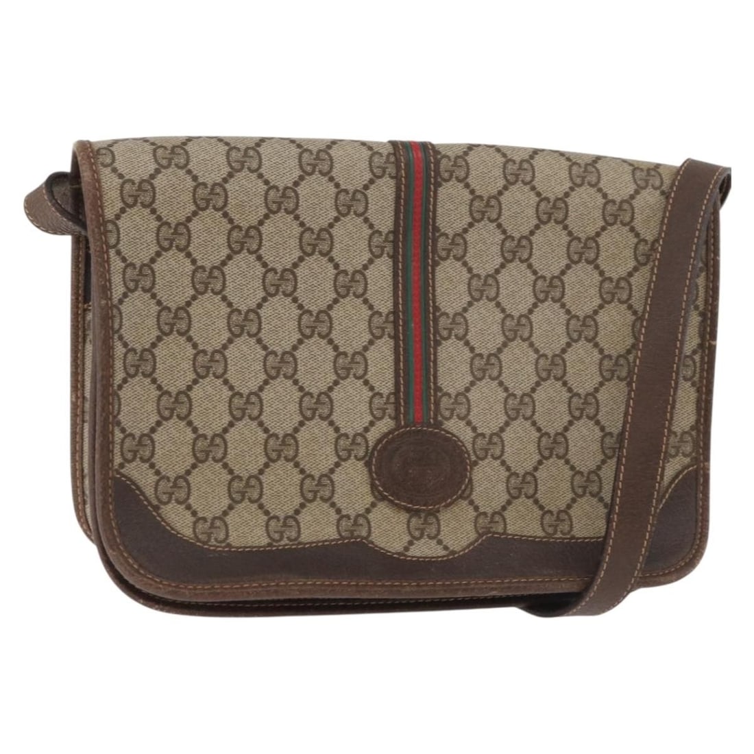 Gucci Sherry Line GG Supreme PVC Leather Shoulder Bag Beige Gold: Gucci Sherry Line GG Supreme PVC Leather Shoulder Bag Beige Gold Gucci shoulder bag from the GG Supreme Web Sherry Line in beige and gold. It is made of PVC leather and GG canvas, with a shoulder stra